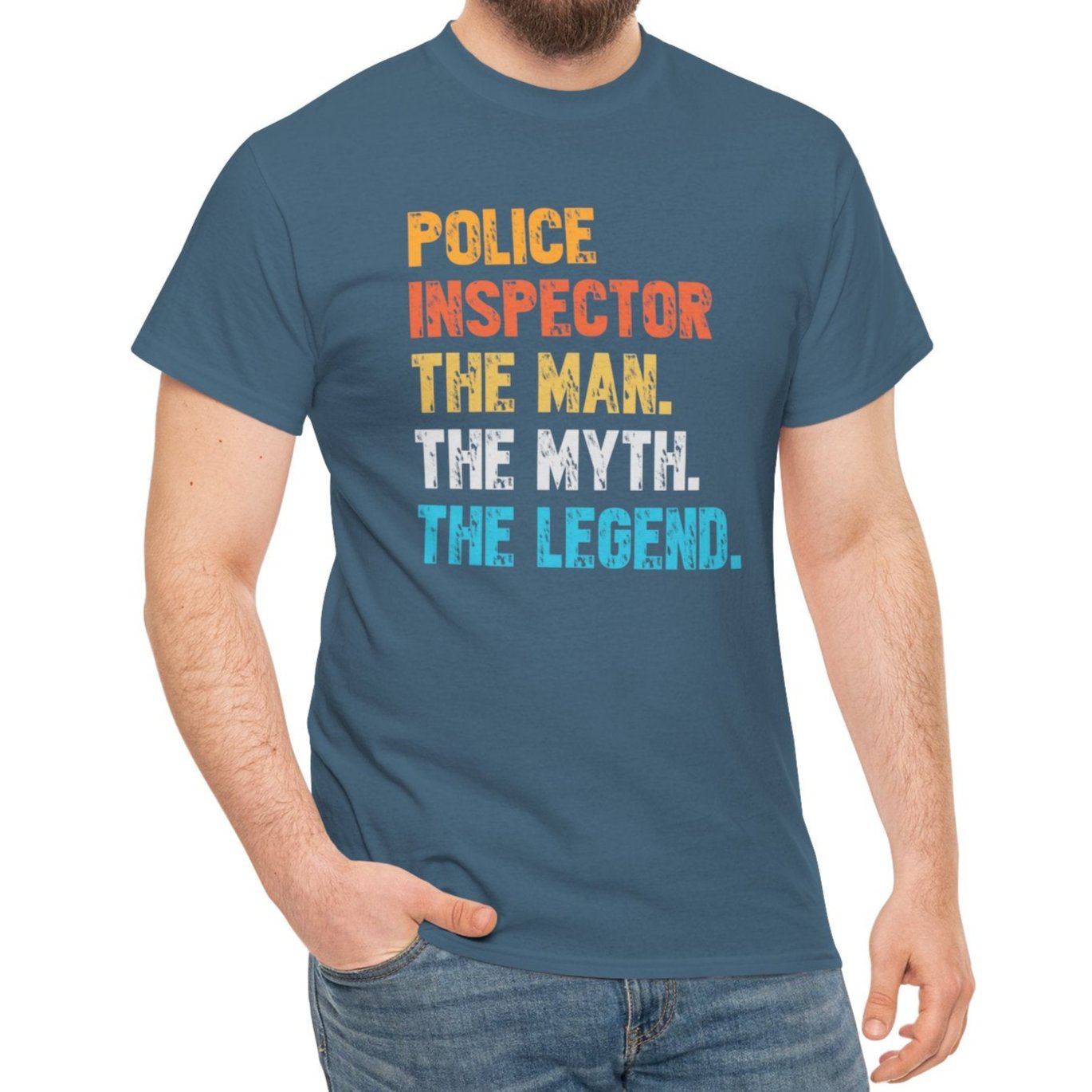 Police, The Man, Myth, Legend Tee - Kim’s Signature Beauty & Accessories    
