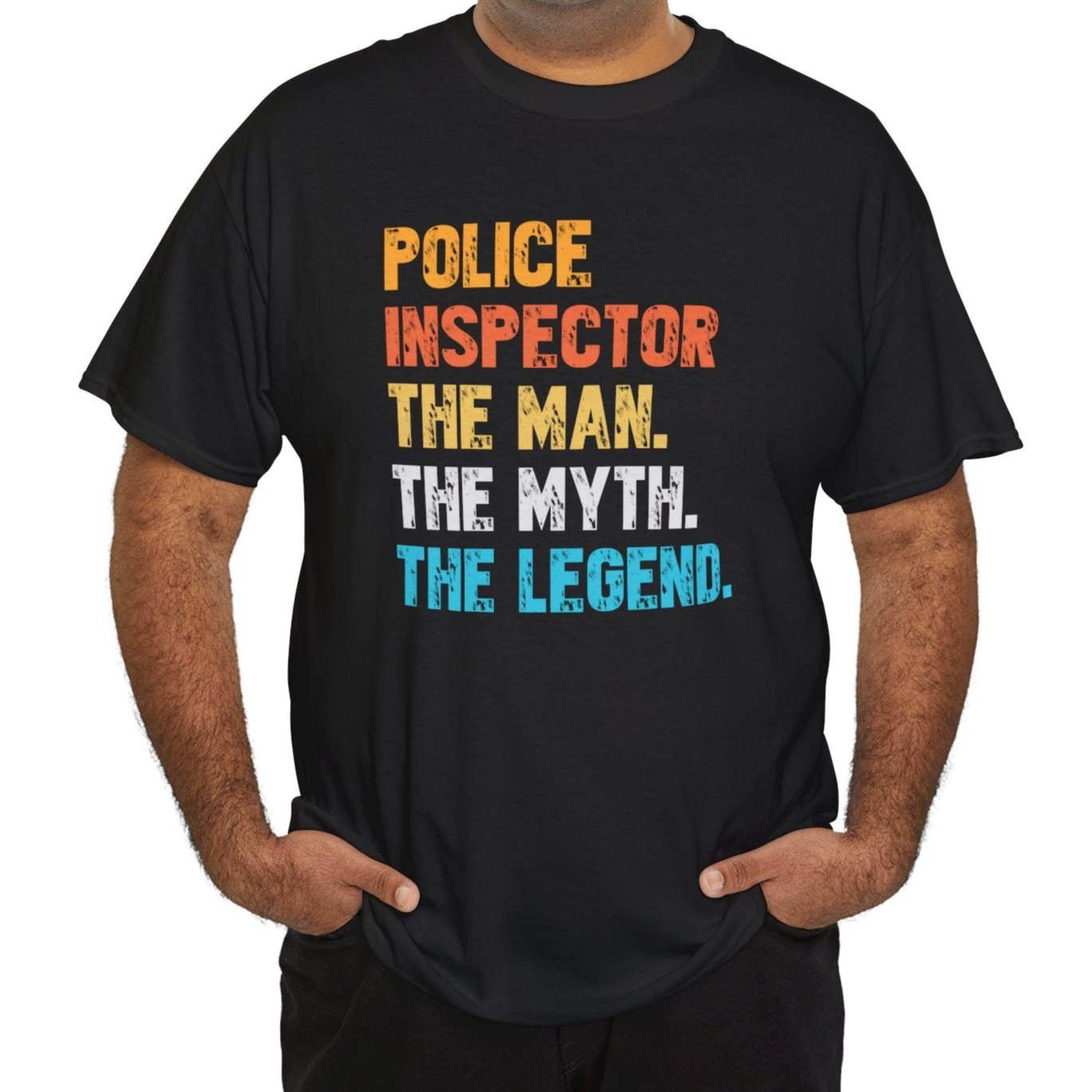 Police, The Man, Myth, Legend Tee - Kim’s Signature Beauty & Accessories    