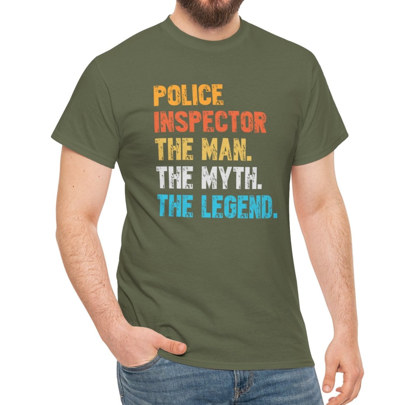 Police, The Man, Myth, Legend Tee - Kim’s Signature Beauty & Accessories    