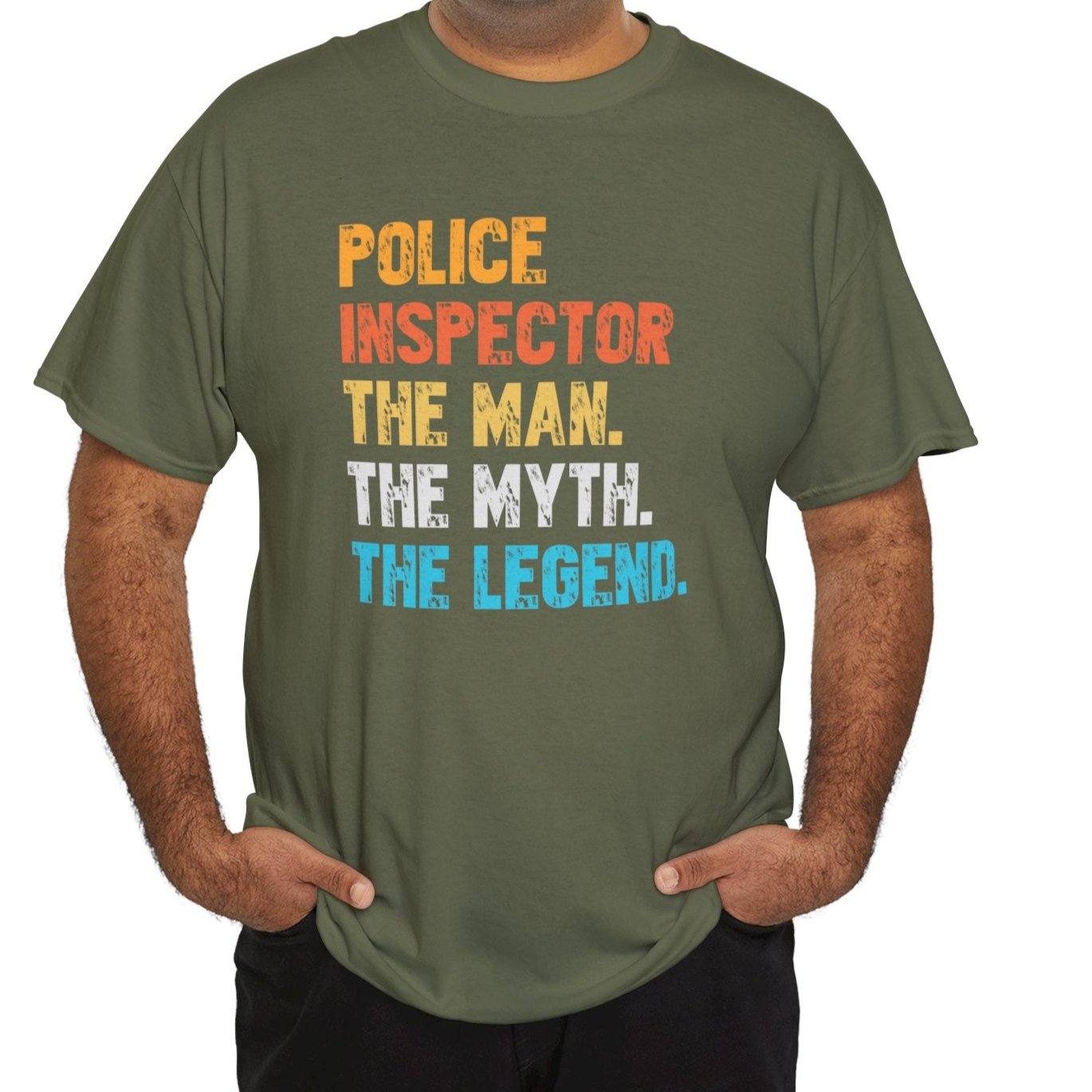 Police, The Man, Myth, Legend Tee - Kim’s Signature Beauty & Accessories    