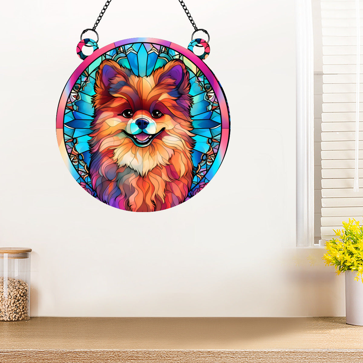 Pomerainian Stained glass - Kim’s Signature Beauty & Accessories    