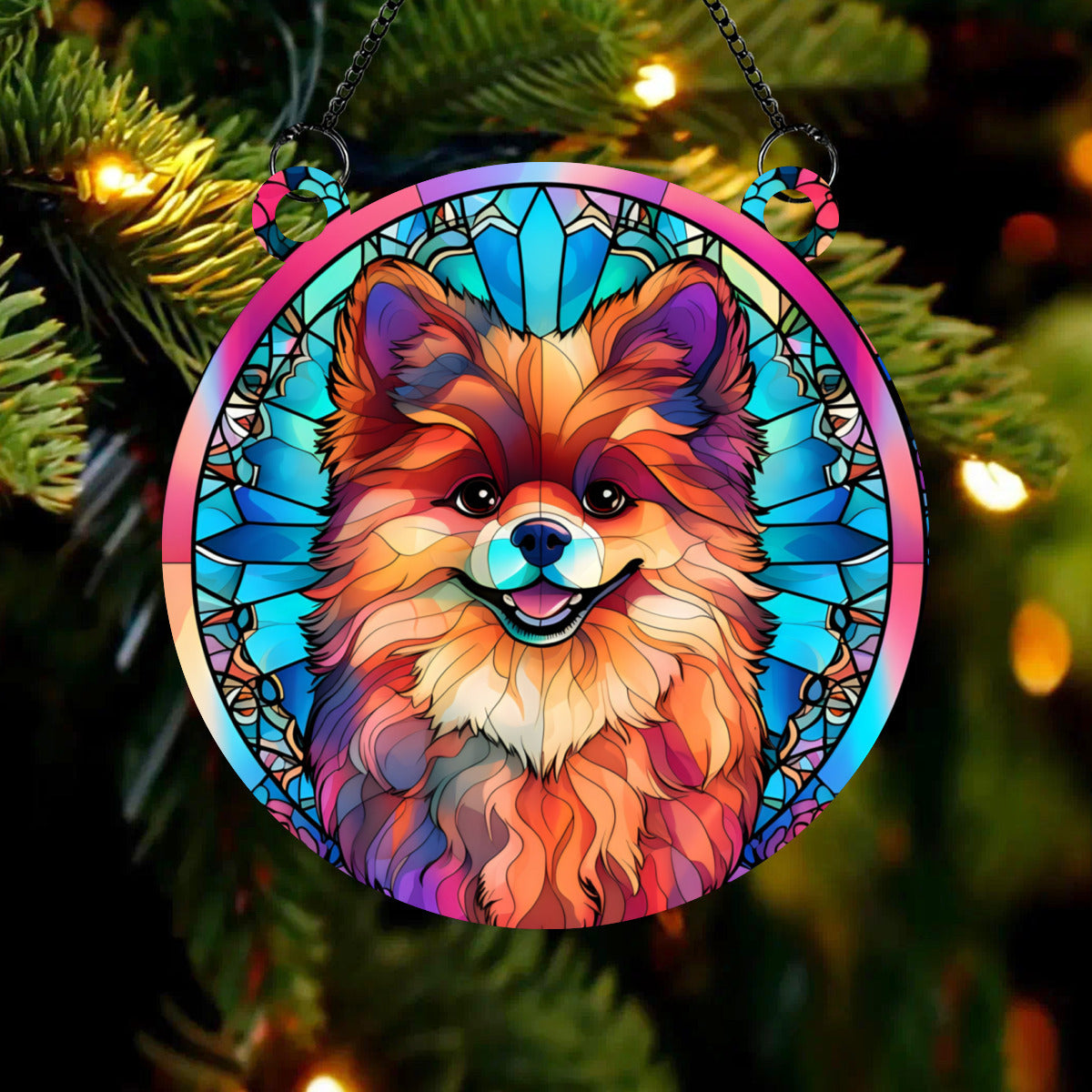 Pomerainian Stained glass - Kim’s Signature Beauty & Accessories    