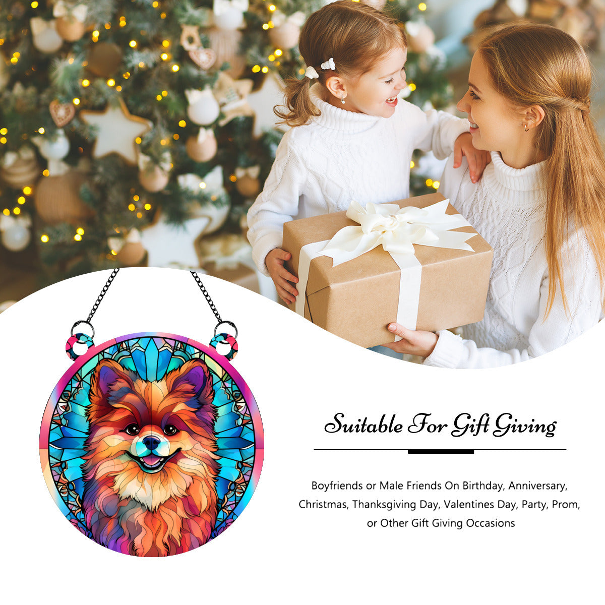 Pomerainian Stained glass - Kim’s Signature Beauty & Accessories    