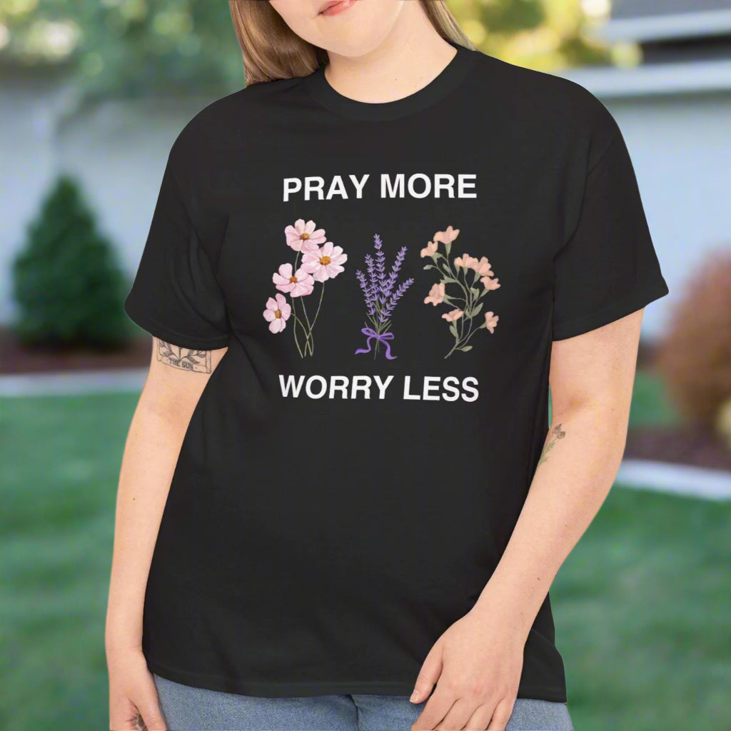 Pray More Worry Less Tee - Kim’s Signature Beauty & Accessories    
