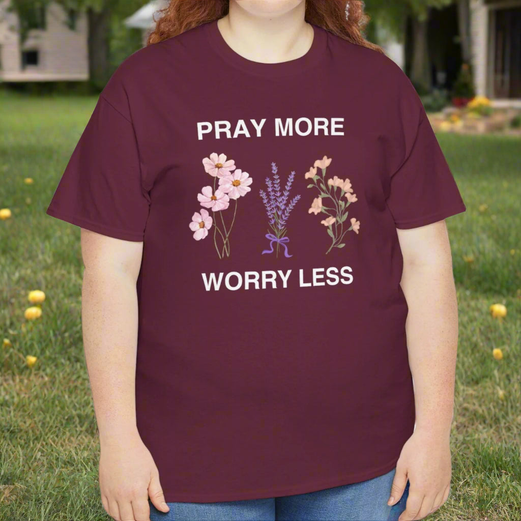 Pray More Worry Less Tee - Kim’s Signature Beauty & Accessories    