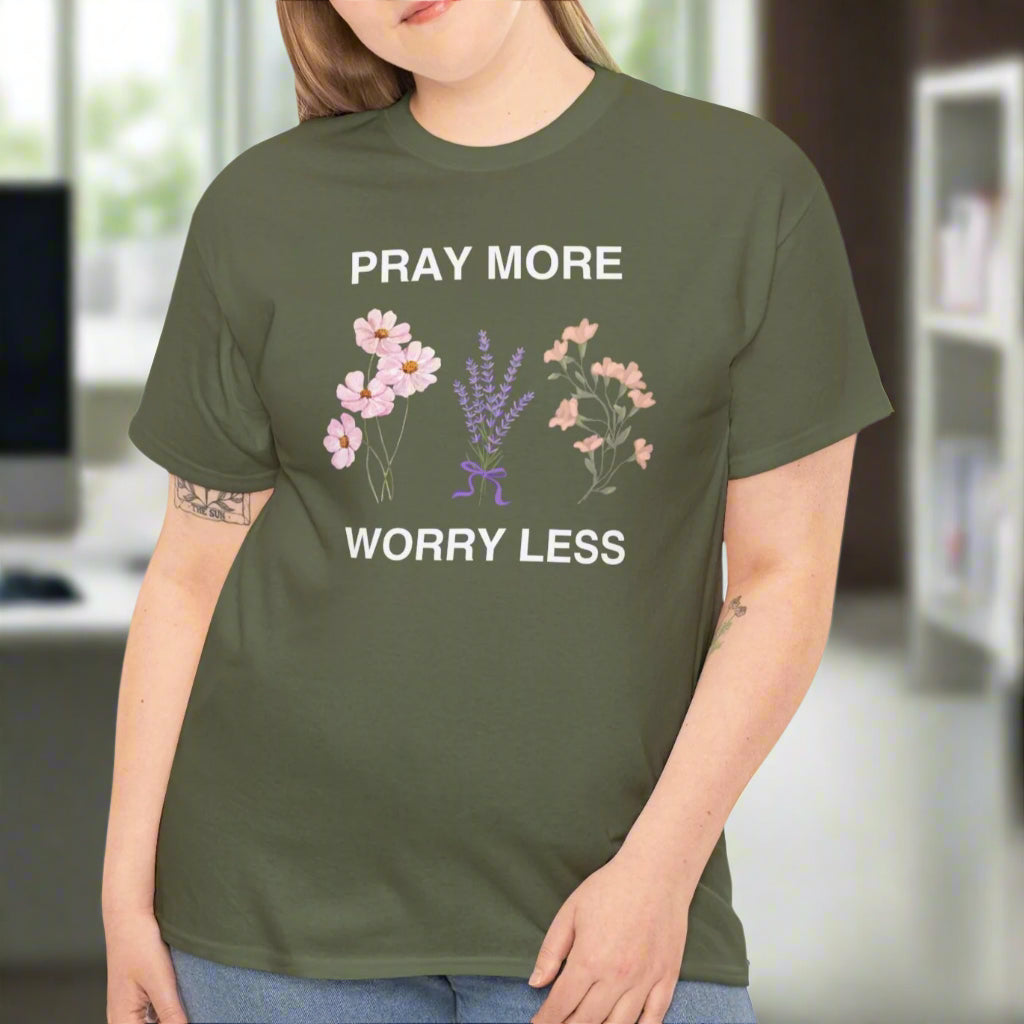 Pray More Worry Less Tee - Kim’s Signature Beauty & Accessories    
