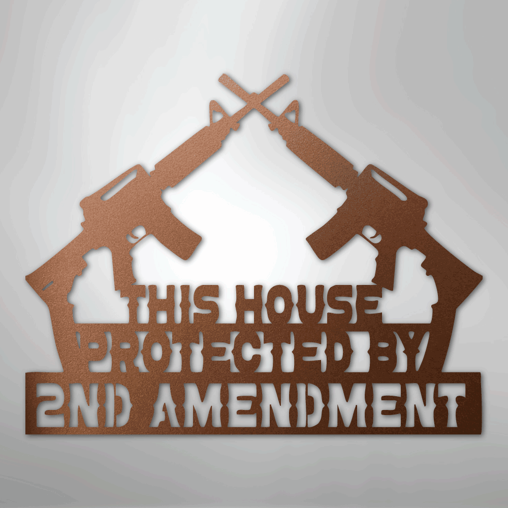 Protected by 2 AMEND - Steel Sign - Kim’s Signature Beauty & Accessories