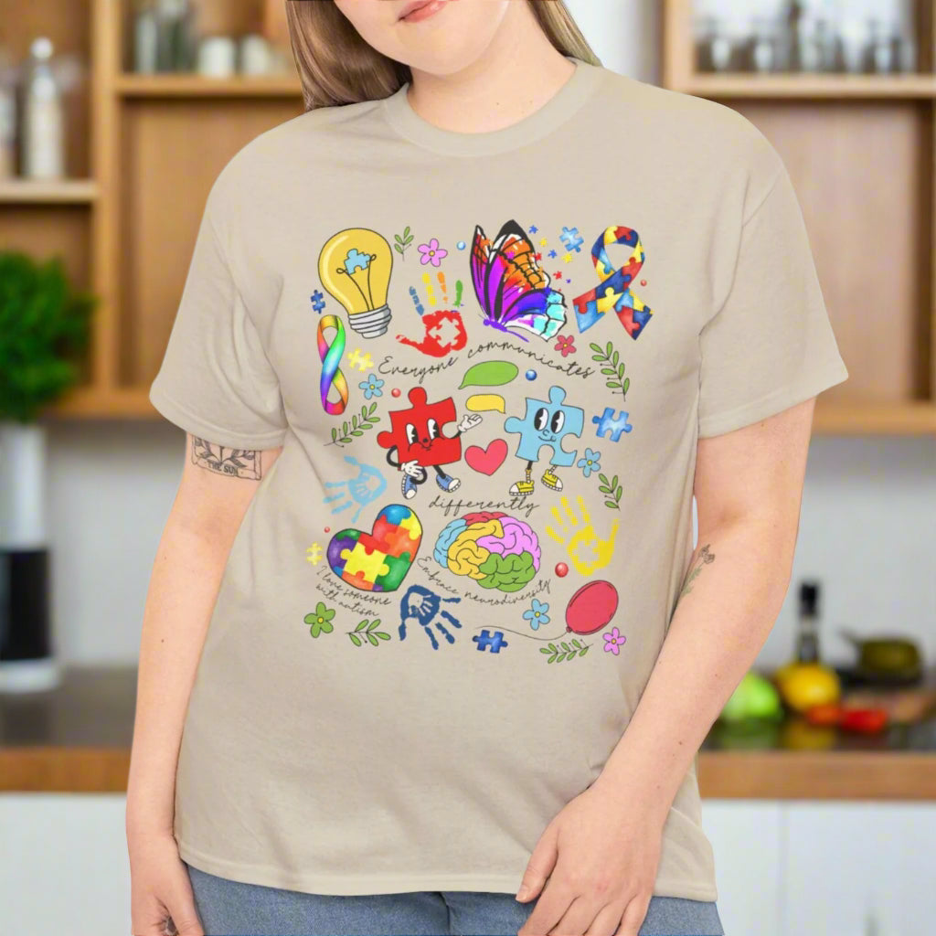 Proud Autism Mom Cotton Tee - Kim’s Signature Beauty & Accessories    