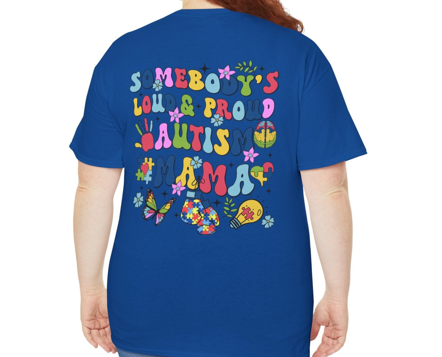 Proud mom of Autism Tee (FRONT & BACK PRINT) - Kim’s Signature Beauty & Accessories    