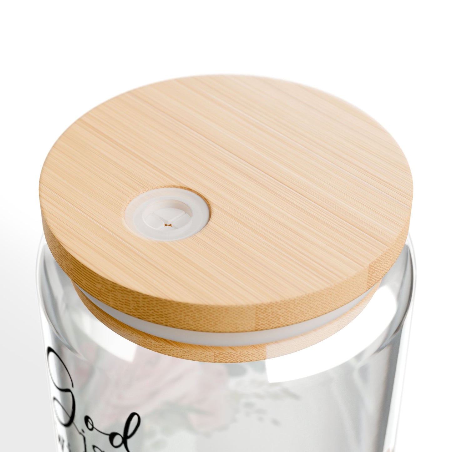 Psalm 46:5 Floral Sipper Glass 16oz - Kim’s Signature Beauty & Accessories    