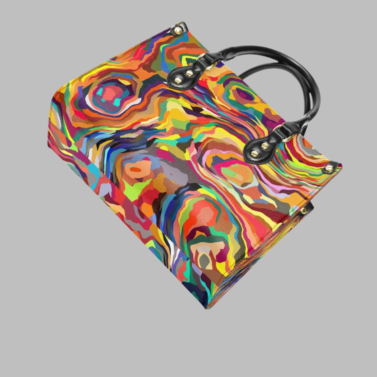 Psychedelic Swirl PU Leather Handbag - Kim’s Signature Beauty & Accessories    