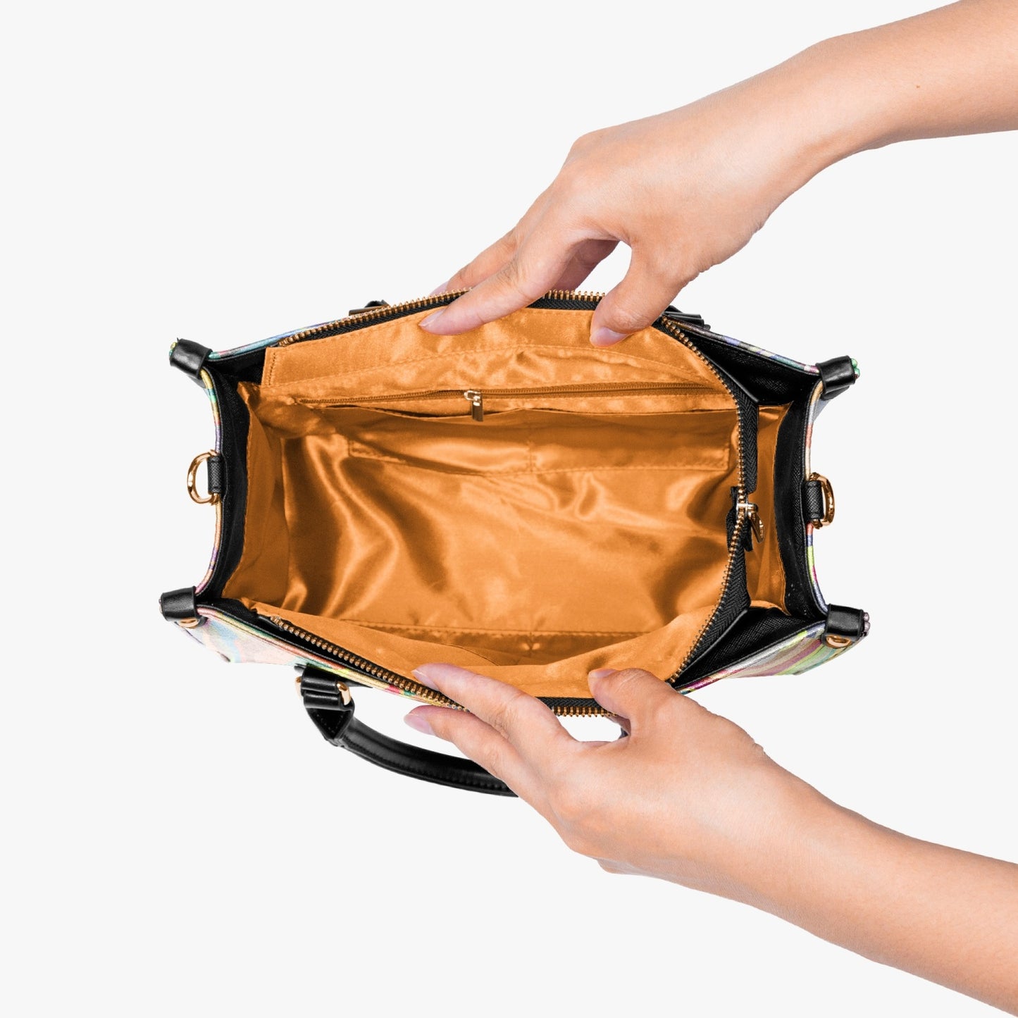 Psychedelic Swirl PU Leather Handbag - Kim’s Signature Beauty & Accessories    