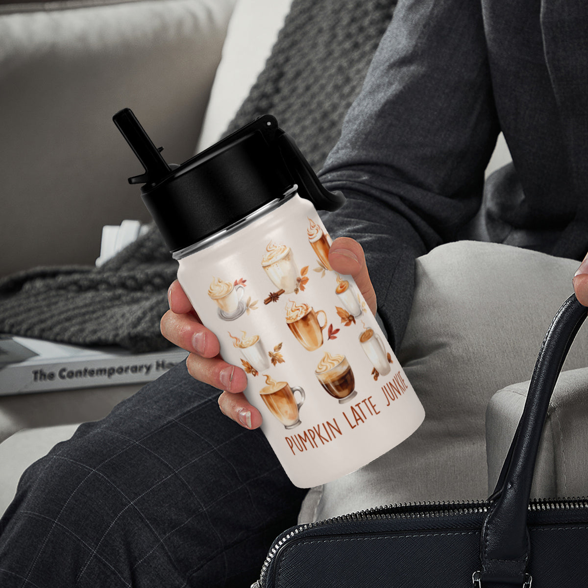 Pumpkin Latte Junkie 12oz Tumbler - Kim’s Signature Beauty & Accessories    