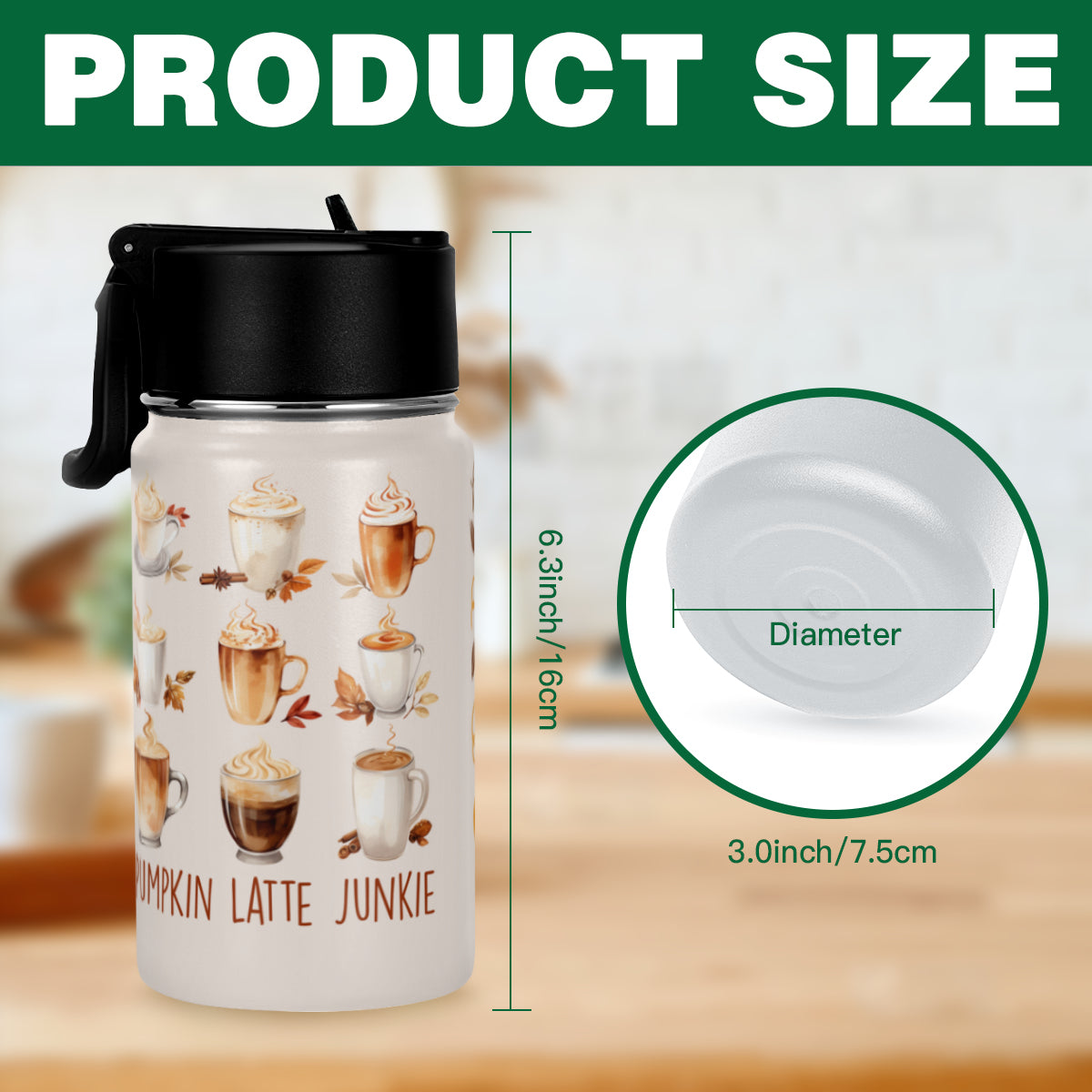 Pumpkin Latte Junkie 12oz Tumbler - Kim’s Signature Beauty & Accessories    