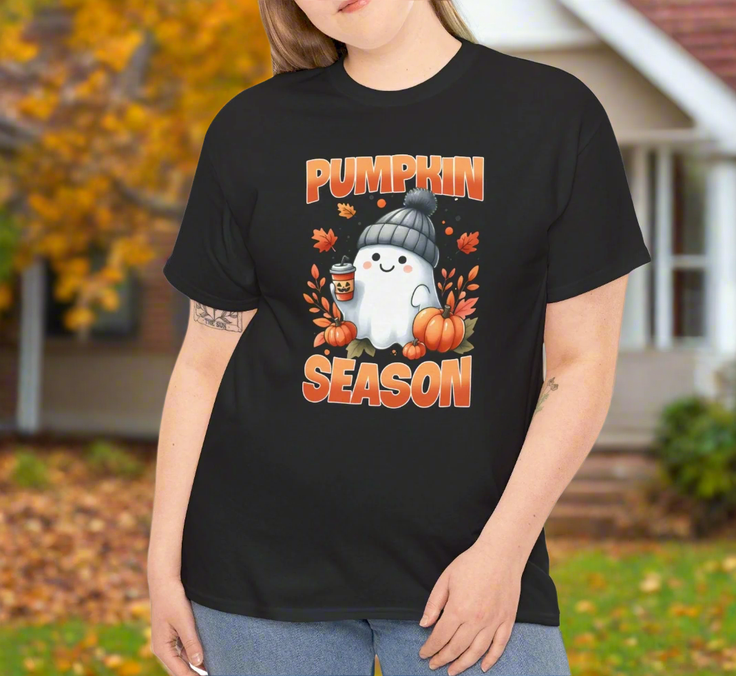 Pumpkin Season Ghost Tee - Kim’s Signature Beauty & Accessories    