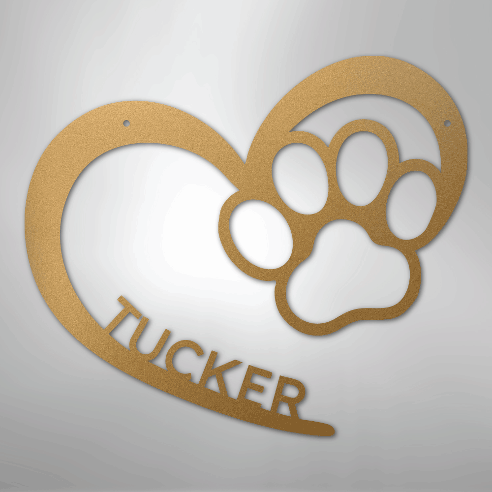 Puppy Love Monogram - Steel Sign - Kim’s Signature Beauty & Accessories