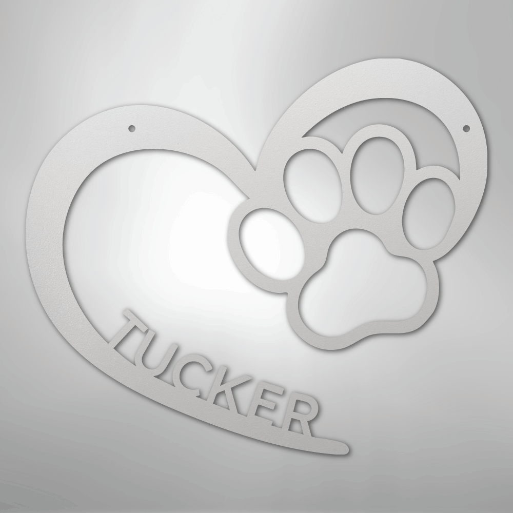 Puppy Love Monogram - Steel Sign - Kim’s Signature Beauty & Accessories