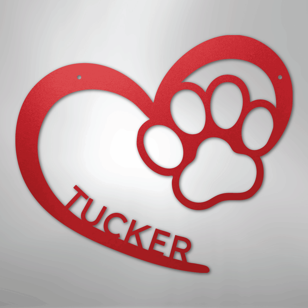 Puppy Love Monogram - Steel Sign - Kim’s Signature Beauty & Accessories