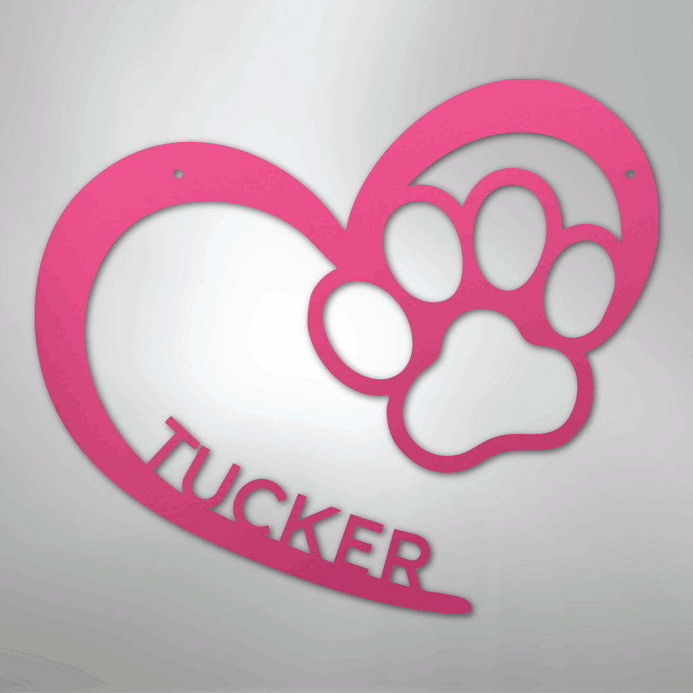 Puppy Love Monogram - Steel Sign - Kim’s Signature Beauty & Accessories