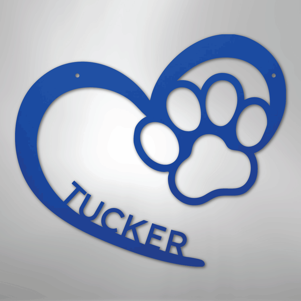 Puppy Love Monogram - Steel Sign - Kim’s Signature Beauty & Accessories
