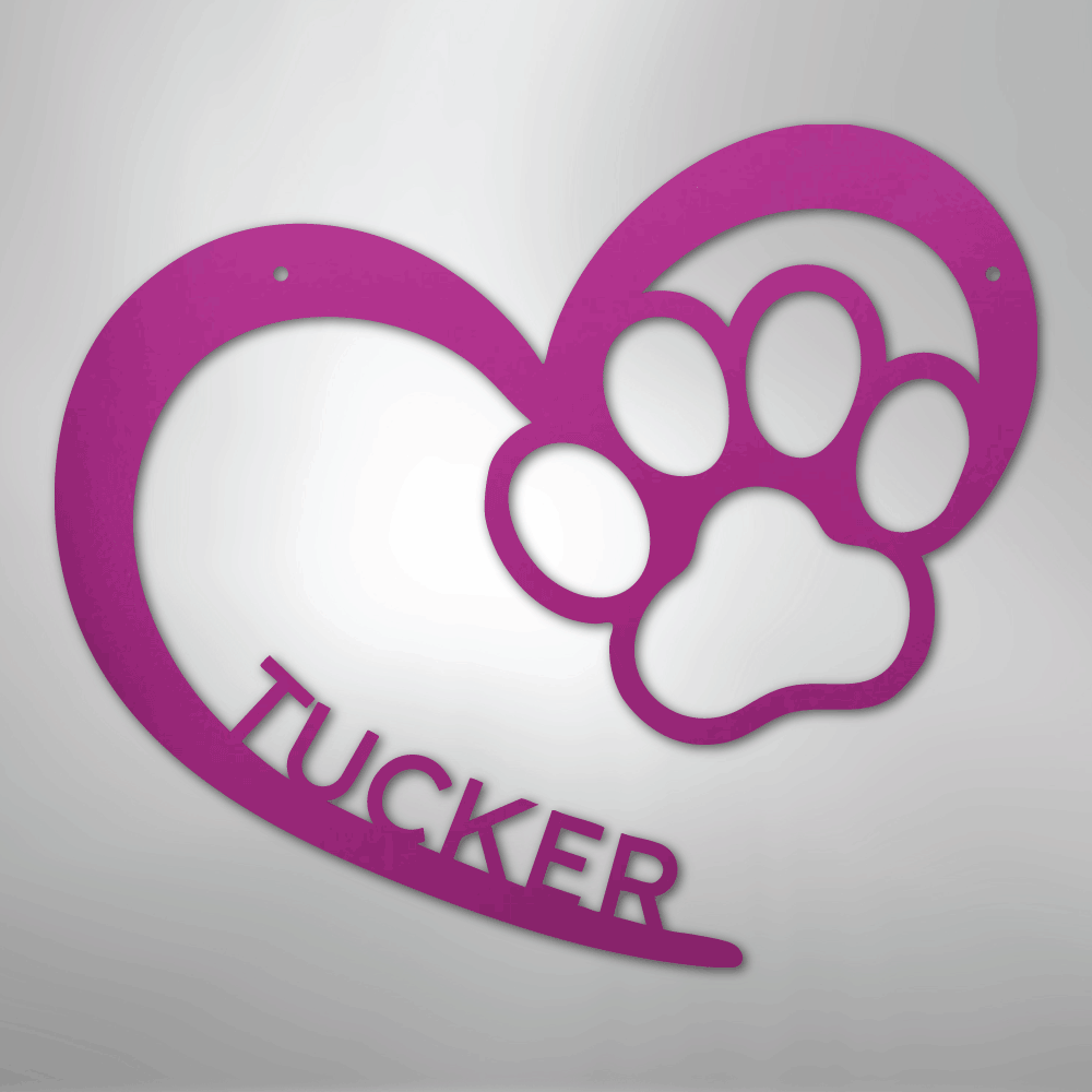 Puppy Love Monogram - Steel Sign - Kim’s Signature Beauty & Accessories