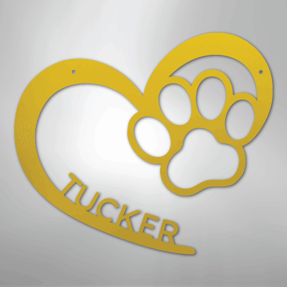 Puppy Love Monogram - Steel Sign - Kim’s Signature Beauty & Accessories