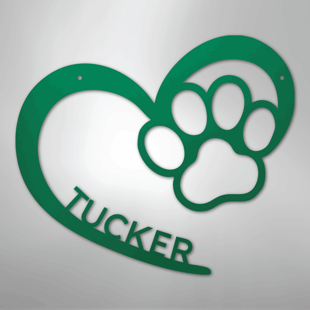 Puppy Love Monogram - Steel Sign - Kim’s Signature Beauty & Accessories