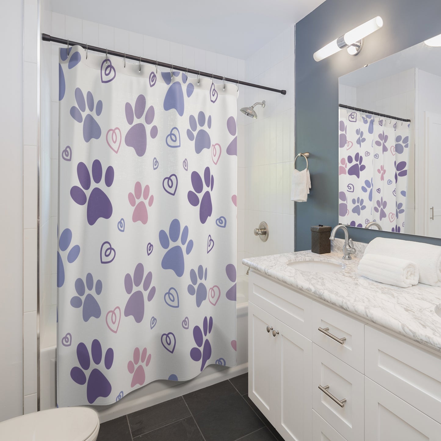 Puppy Paw Path Shower Curtain - Kim’s Signature Beauty & Accessories    