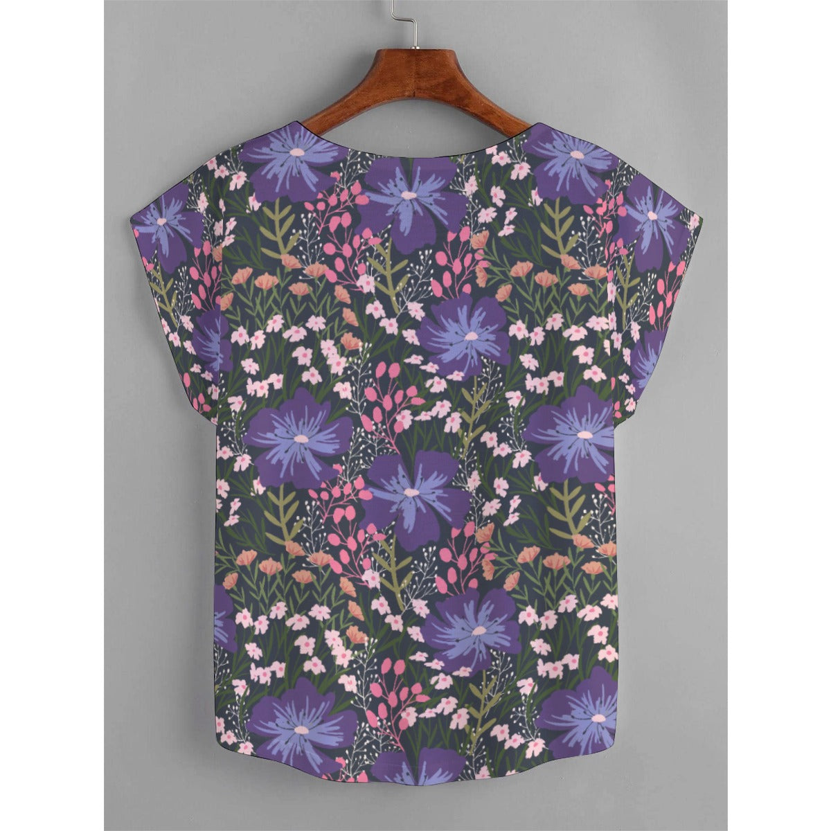 Purple Beauty | Curved Hem T-shirt (Plus Size) - Kim’s Signature Beauty & Accessories    