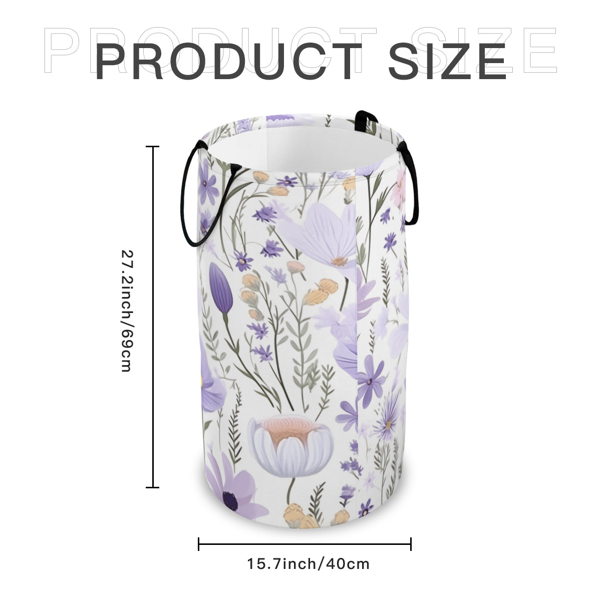 Purple Floral Foldable Laundry Basket - Kim’s Signature Beauty & Accessories    