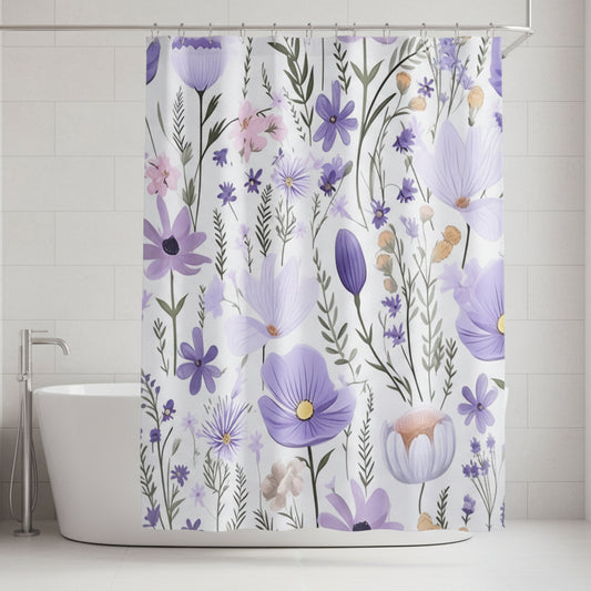 Purple Floral | Shower Curtain - Kim’s Signature Beauty & Accessories    