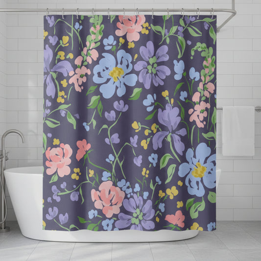 Purple Flowers | Shower Curtain - Kim’s Signature Beauty & Accessories    