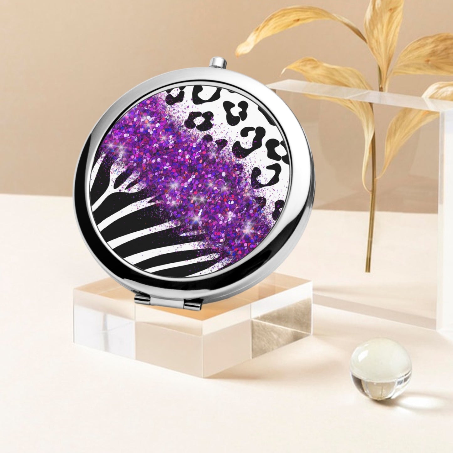 Purple Glitter |  Compact Mirror - Kim’s Signature Beauty & Accessories    