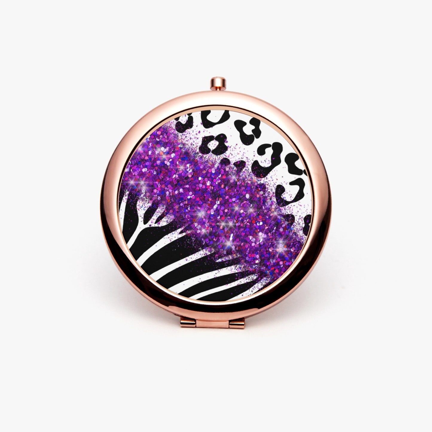 Purple Glitter |  Compact Mirror - Kim’s Signature Beauty & Accessories    