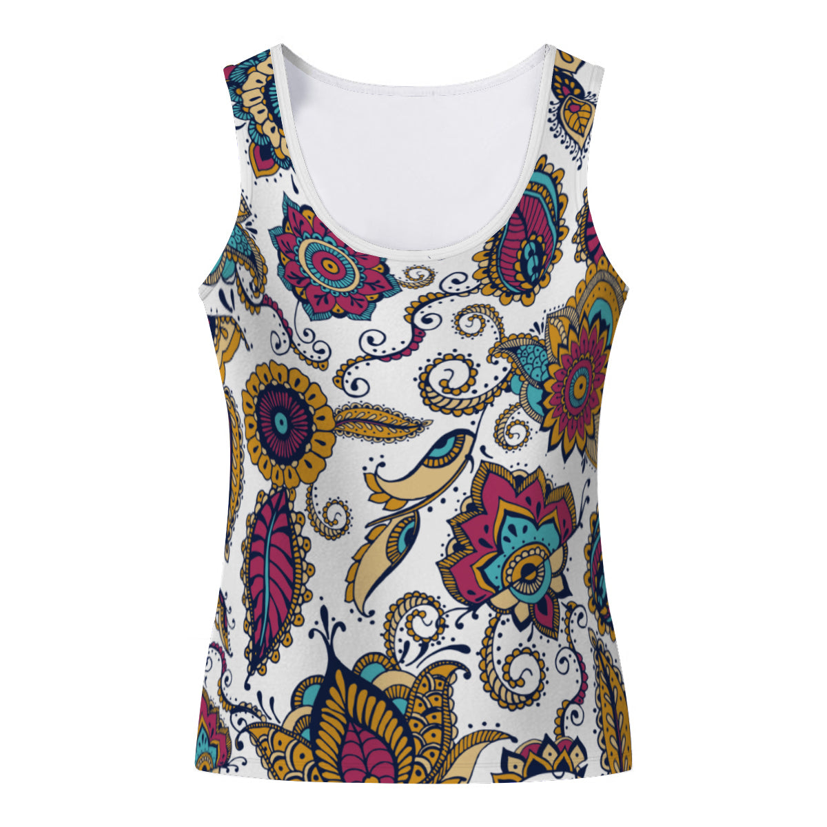 Purple & Gold Paisley Tank Top - Kim’s Signature Beauty & Accessories    