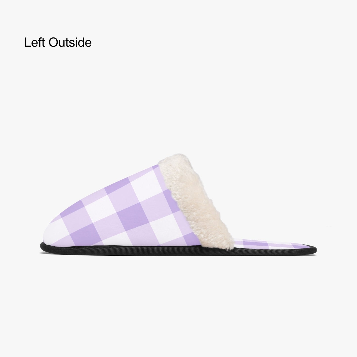 Purple & White Checkered | cozy slippers - Kim’s Signature Beauty & Accessories    