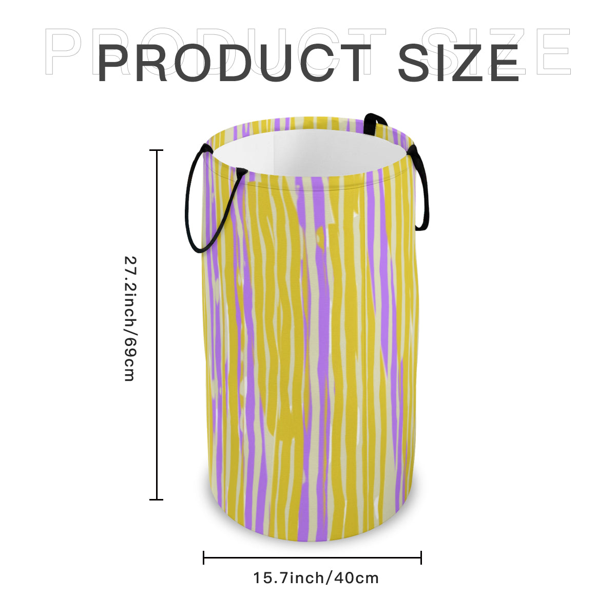 Purple & Yellow Stripe Foldable Basket - Kim’s Signature Beauty & Accessories    