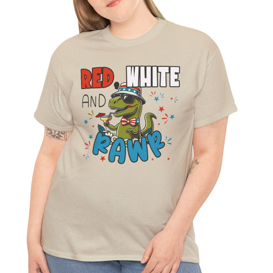 Rawr of July Patriotic Dino Unisex T-Shirt - Kim’s Signature Beauty & Accessories    