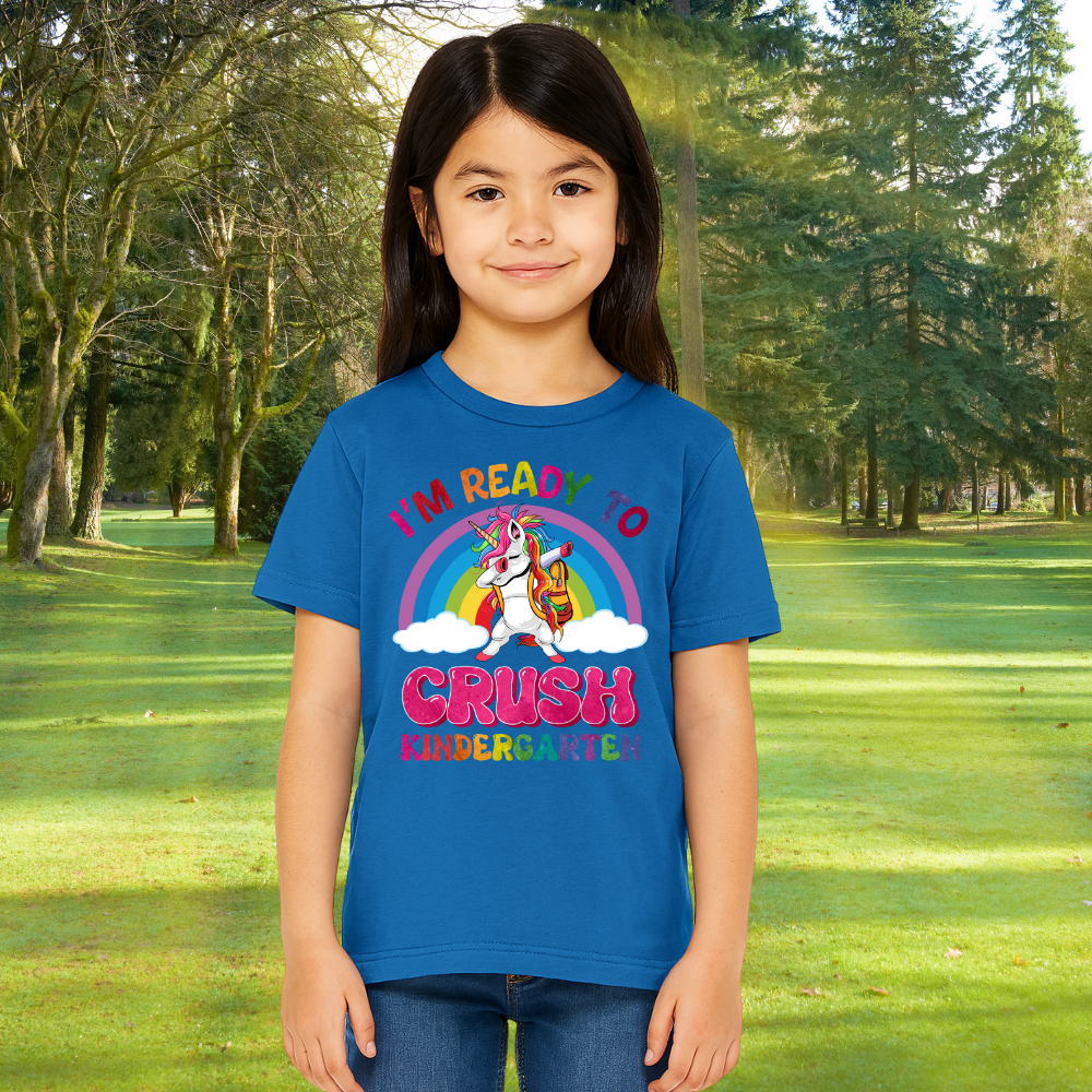 Ready to Crush Kindergarten Unicorn T-Shirt - Kim’s Signature Beauty & Accessories    