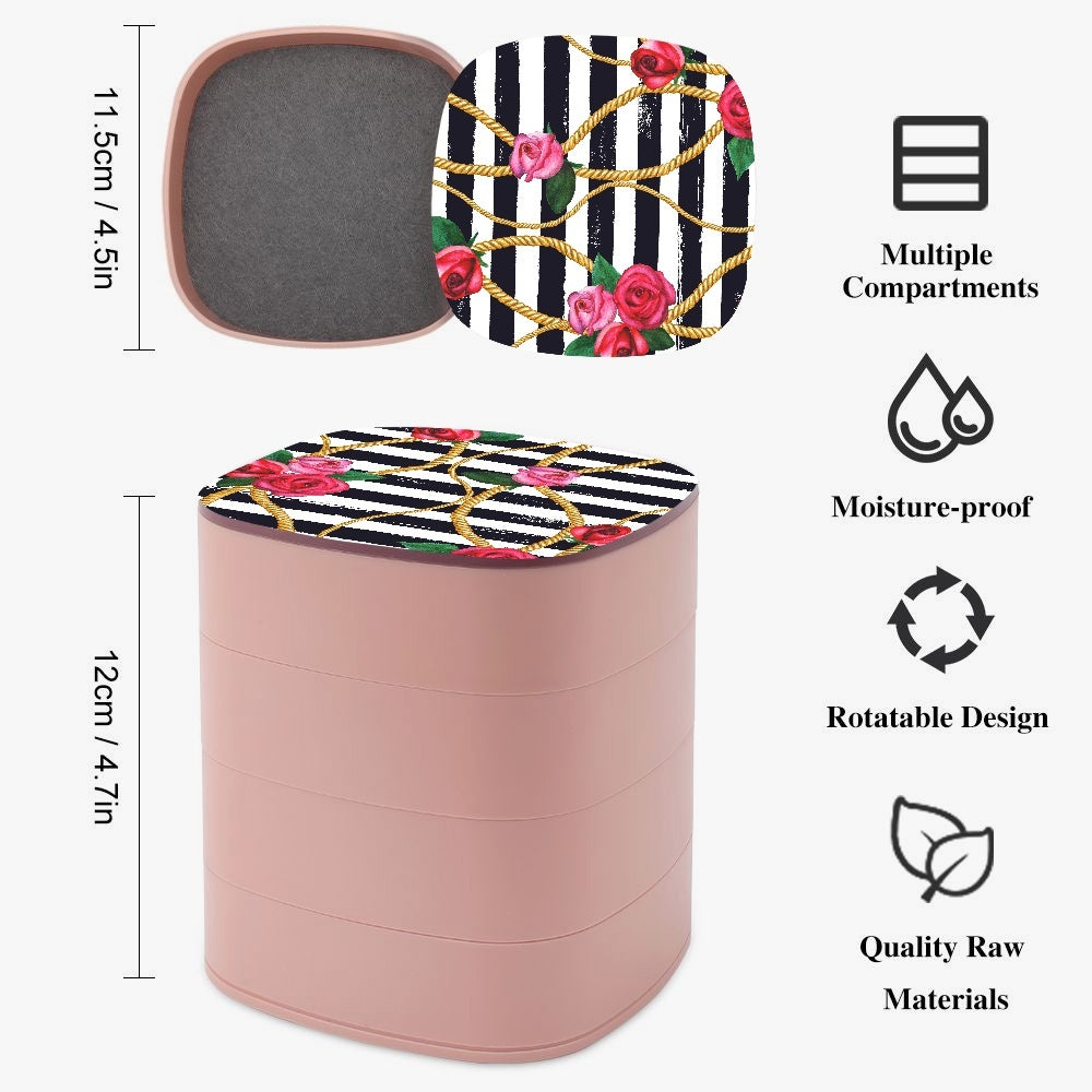 Red Beauty 4 Layer Rotating Jewelry Box - Kim’s Signature Beauty & Accessories    