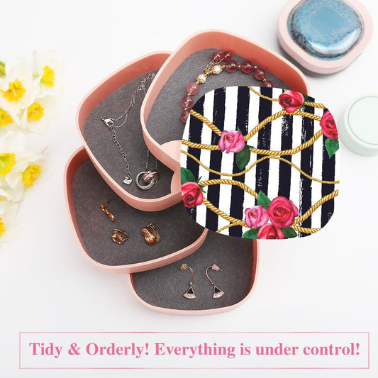 Red Beauty 4 Layer Rotating Jewelry Box - Kim’s Signature Beauty & Accessories    