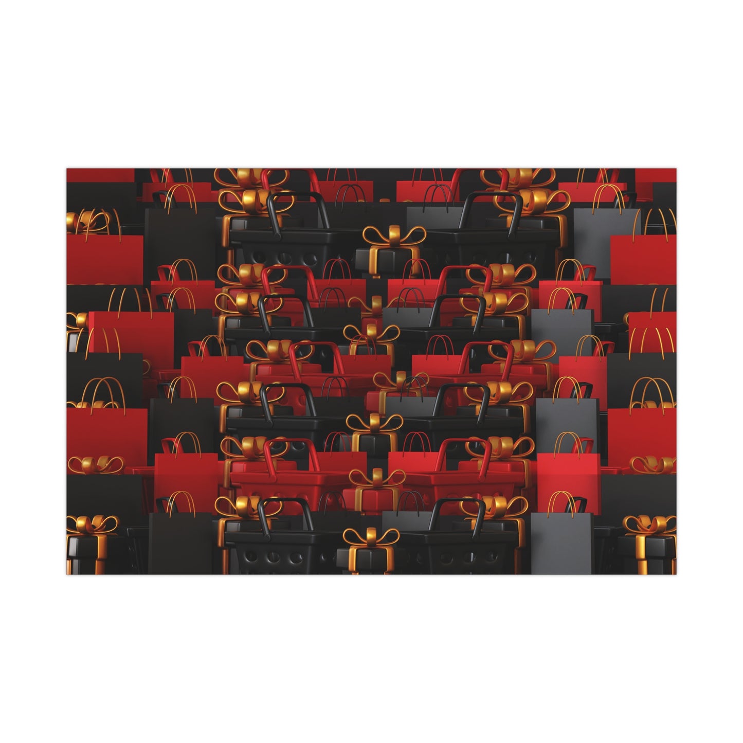 Red & Black Christmas Gift Wrap - Kim’s Signature Beauty & Accessories    