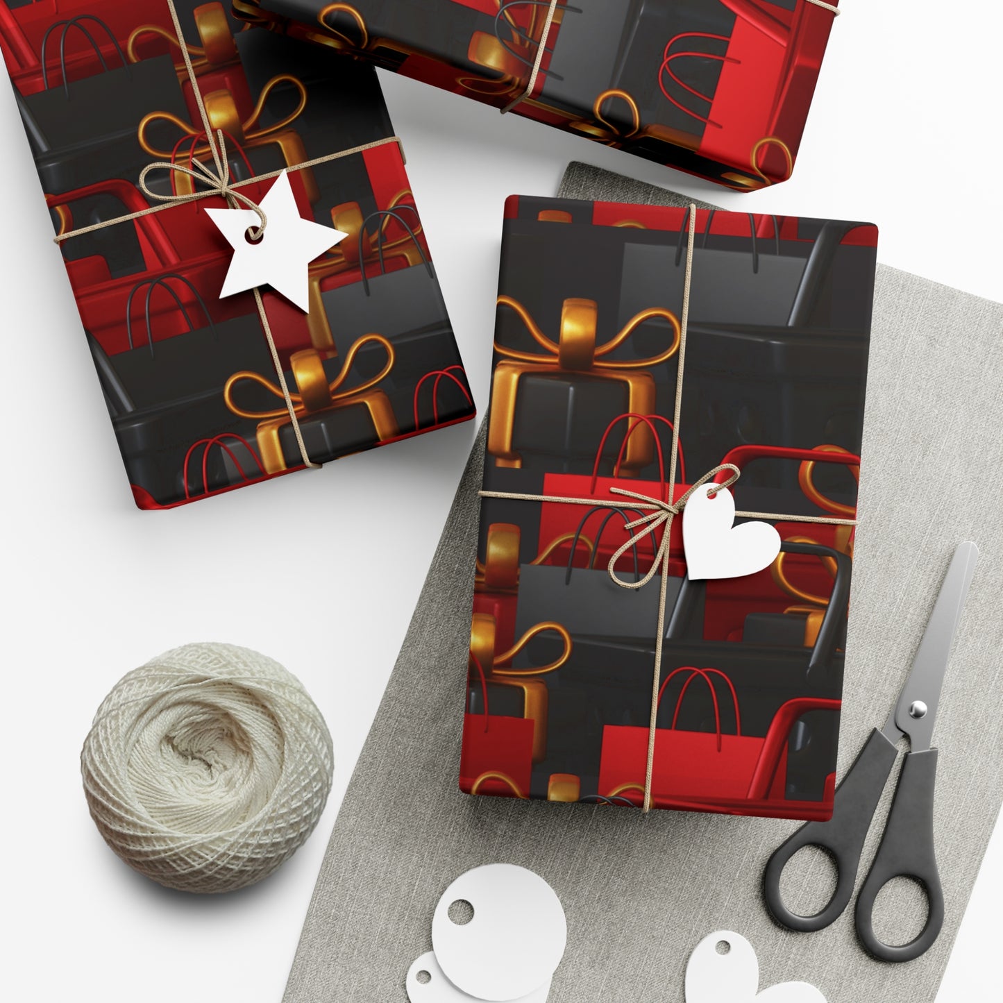 Red & Black Christmas Gift Wrap - Kim’s Signature Beauty & Accessories    