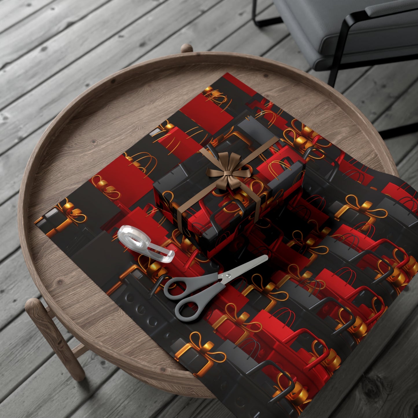 Red & Black Christmas Gift Wrap - Kim’s Signature Beauty & Accessories    