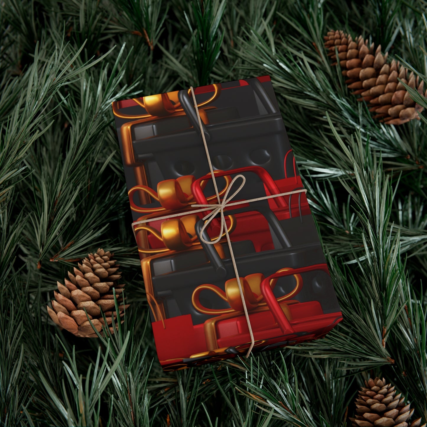 Red & Black Christmas Gift Wrap - Kim’s Signature Beauty & Accessories    