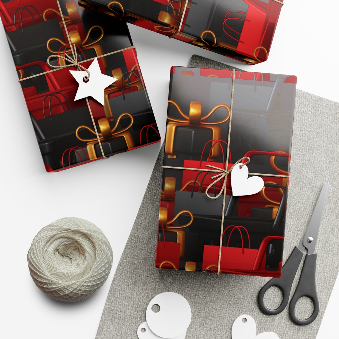 Red & Black Christmas Gift Wrap - Kim’s Signature Beauty & Accessories    
