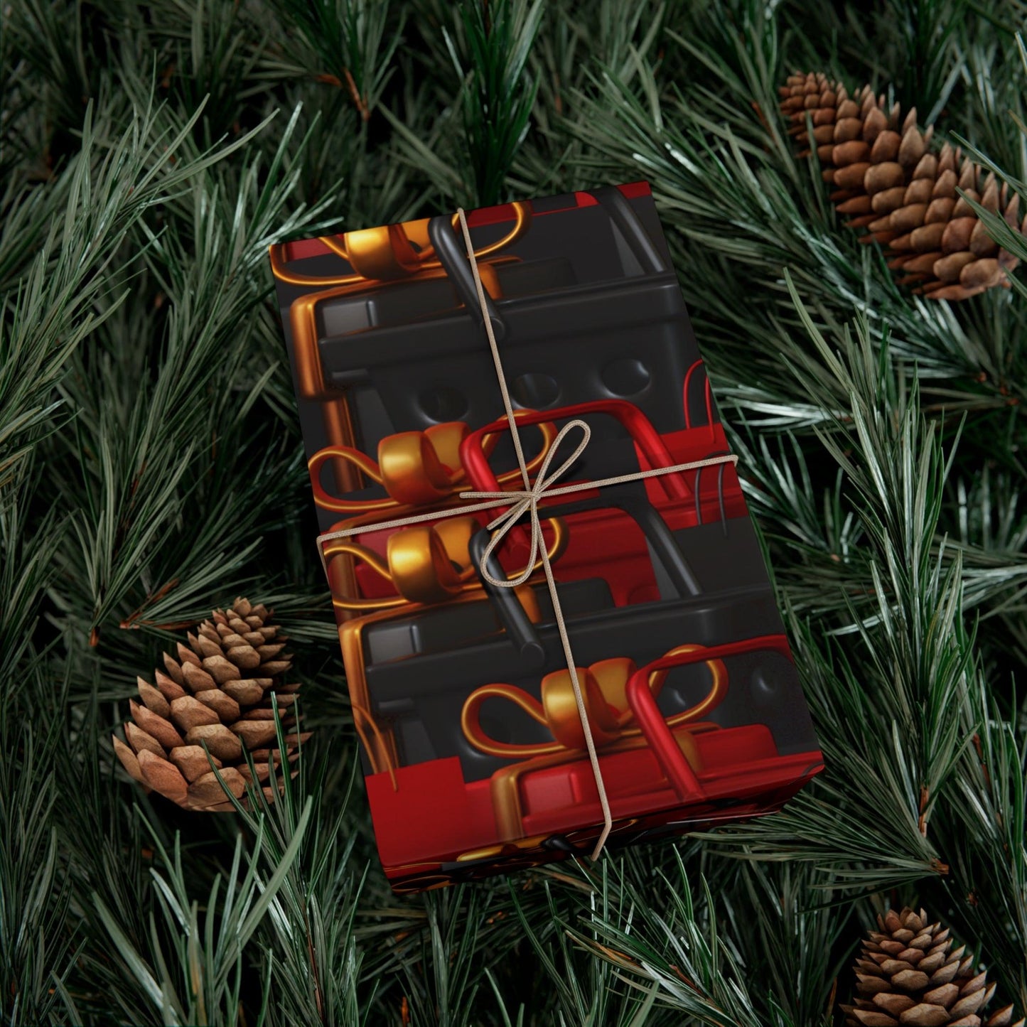 Red & Black Gift Wrap - Kim’s Signature Beauty & Accessories    