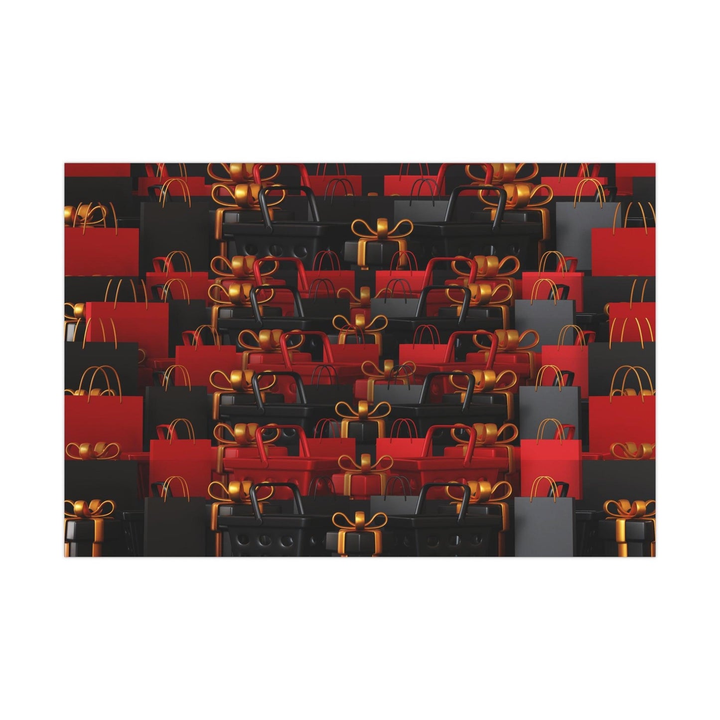 Red & Black Gift Wrap - Kim’s Signature Beauty & Accessories    