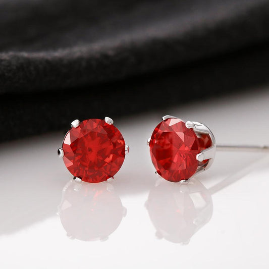 Red Cubic Zirconia Earrings - Kim’s Signature Beauty & Accessories    