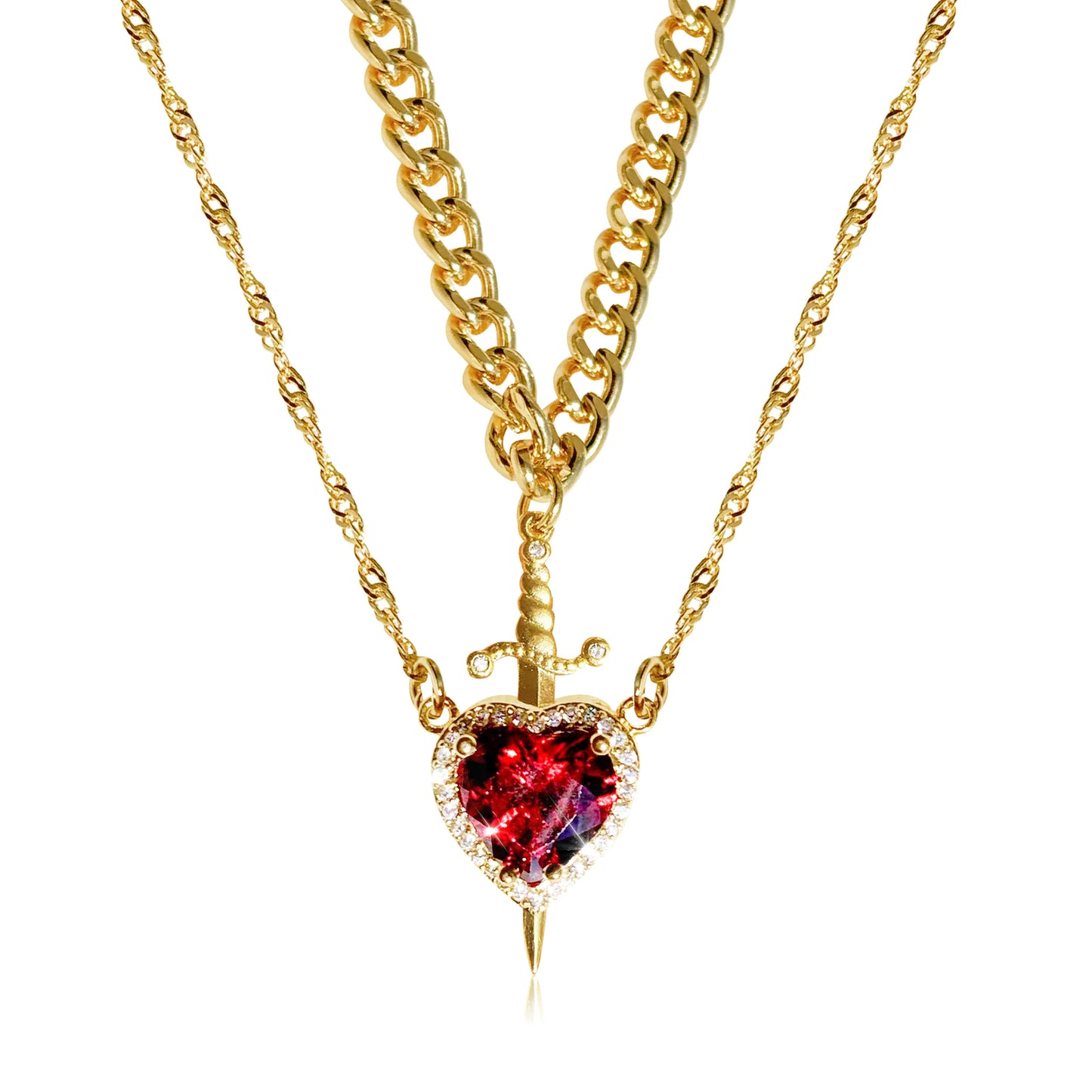 Red Heart Necklace - Kim’s Signature Beauty & Accessories    